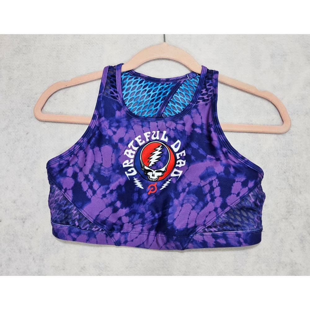 Grateful Dead‎ X Peloton Sports Bra M NEWTie Dye Purple Cropped Tank Top WITH